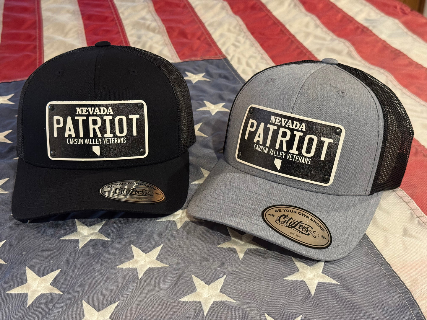 Carson Valley Veterans - USMC Theme & Nevada Patriot Trucker Style Hats