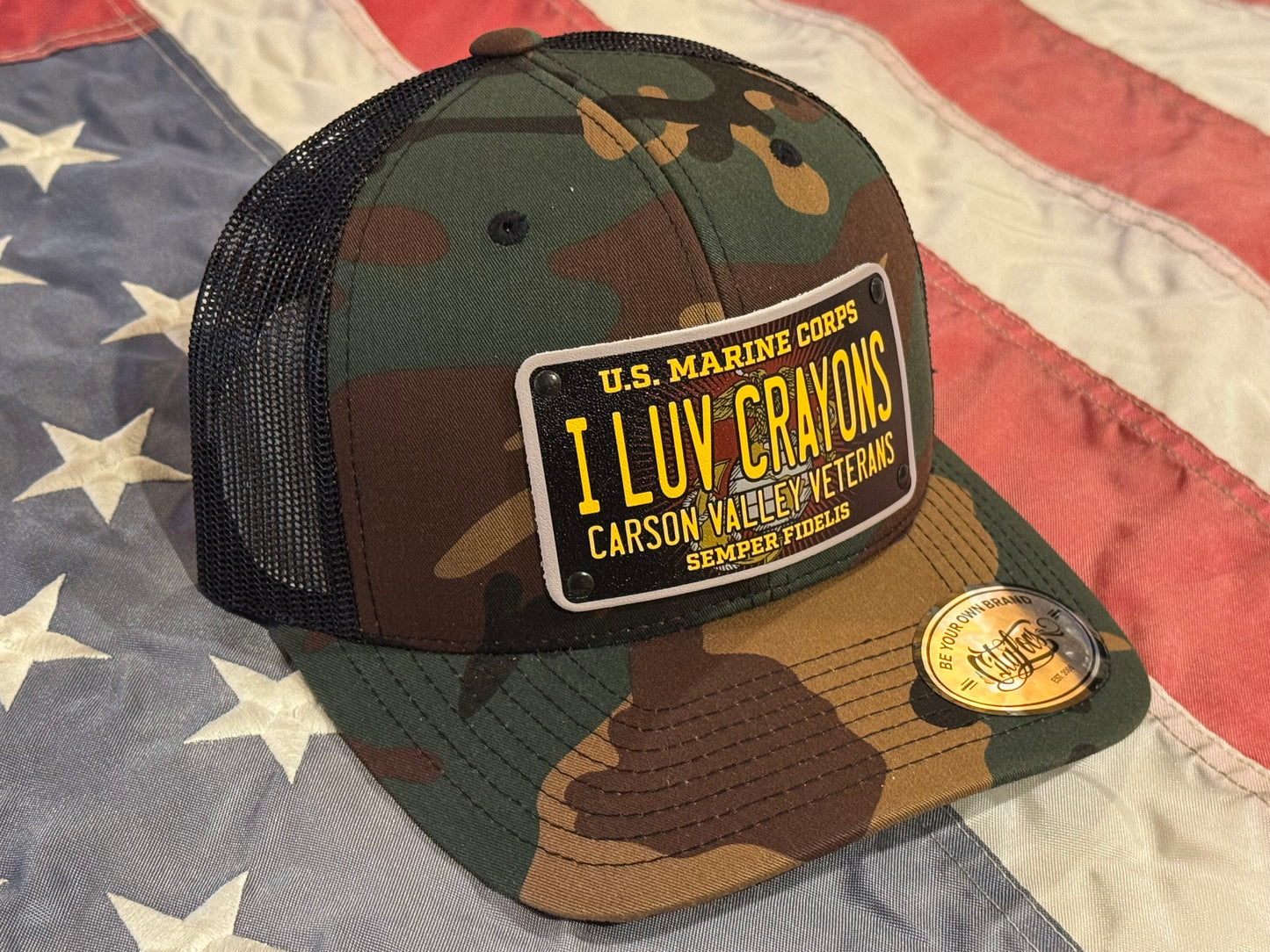 Carson Valley Veterans - USMC Theme & Nevada Patriot Trucker Style Hats