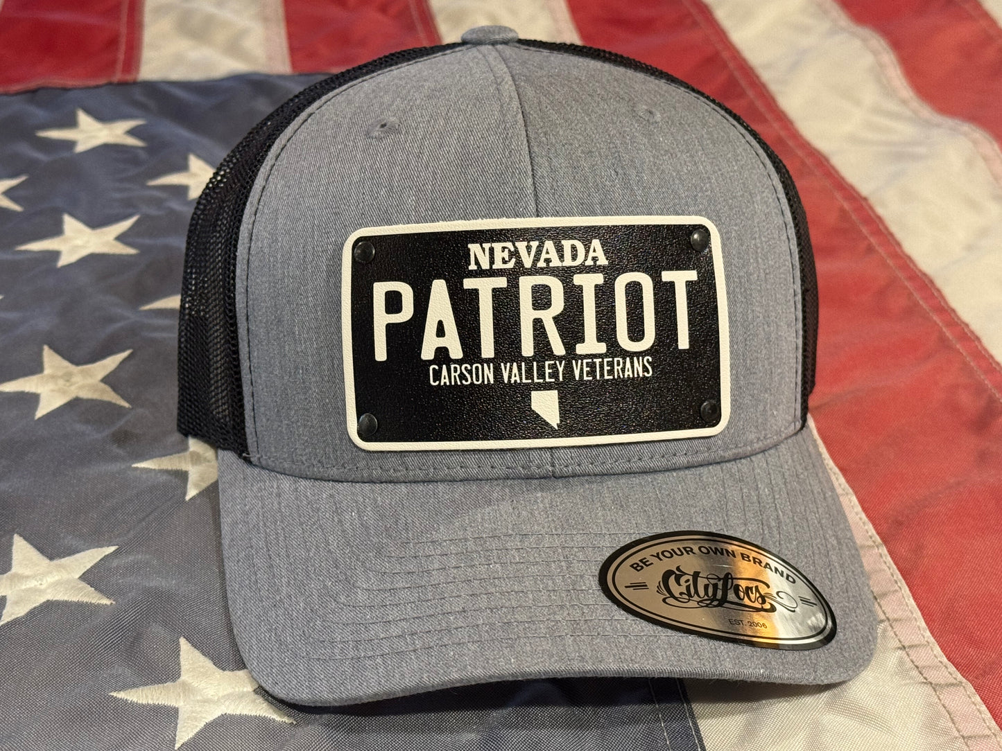 Carson Valley Veterans - USMC Theme & Nevada Patriot Trucker Style Hats