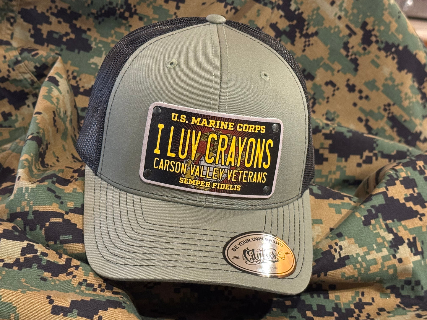 Carson Valley Veterans - USMC Theme & Nevada Patriot Trucker Style Hats