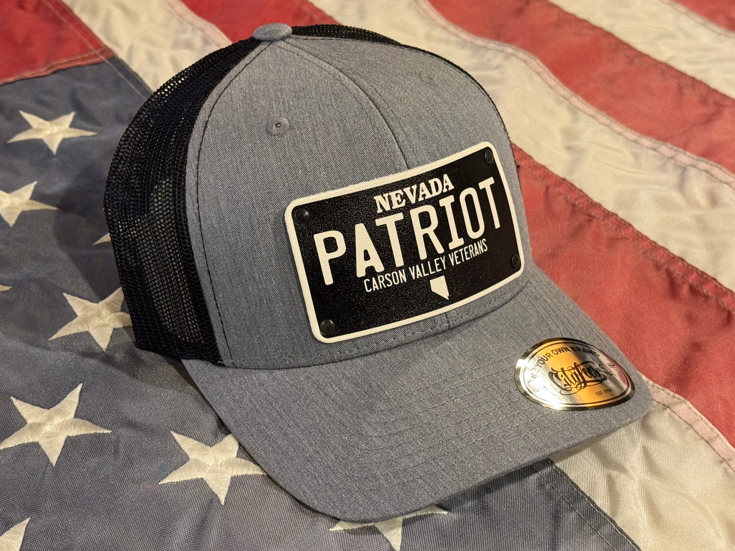 Carson Valley Veterans - USMC Theme & Nevada Patriot Trucker Style Hats