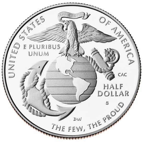 U.S. Marine Corps 250th Anniversary 2025 Proof Half Dollar SAN FRANCISCO (S)