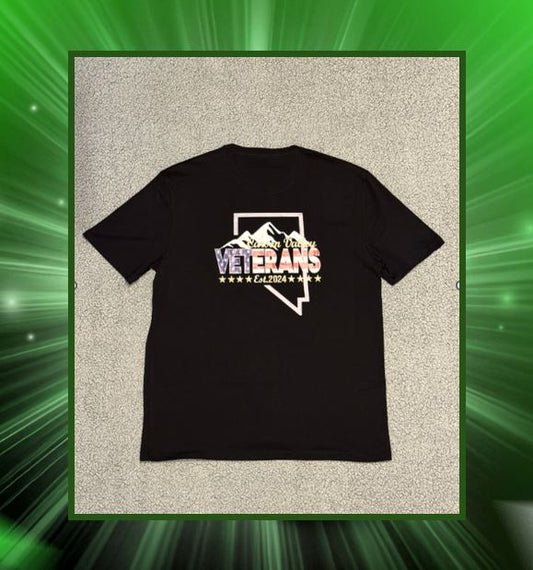 Ladies V-Neck T-Shirt - Carson Valley Veterans (CVV) - Logo