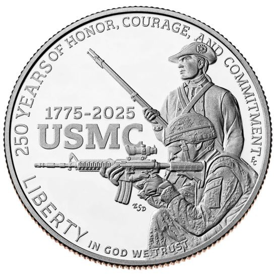 U.S. Marine Corps 250th Anniversary 2025 Proof Half Dollar SAN FRANCISCO (S)