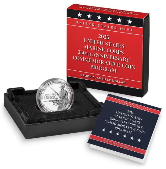 U.S. Marine Corps 250th Anniversary 2025 Proof Half Dollar SAN FRANCISCO (S)
