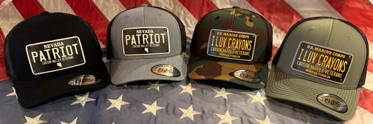 Carson Valley Veterans - USMC Theme & Nevada Patriot Trucker Style Hats