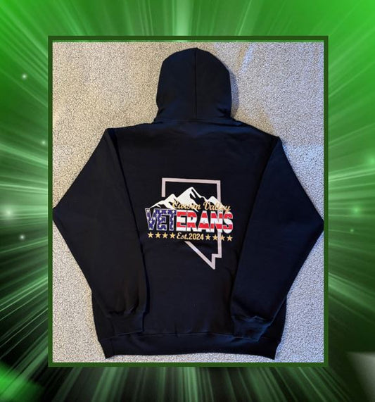 Zip-Up Hooded Sweatshirt - Carson Valley Veterans (CVV) - Logo